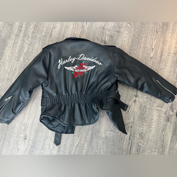 Authentic Vintage Harley Davidson Rebel Rose Zip Up Jacket - Picture 2 of 8